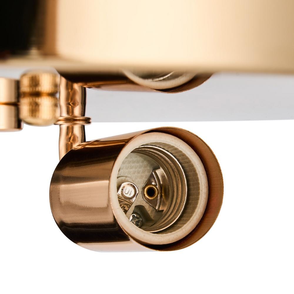 12 in. 2-Light Gold Crystal Flush Mount - Hercitys