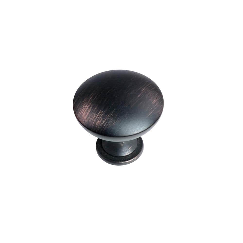 1-1/4 in. Oil Rubbed Bronze Modern Round Cabinet Knob (10-Pack) - Hercitys