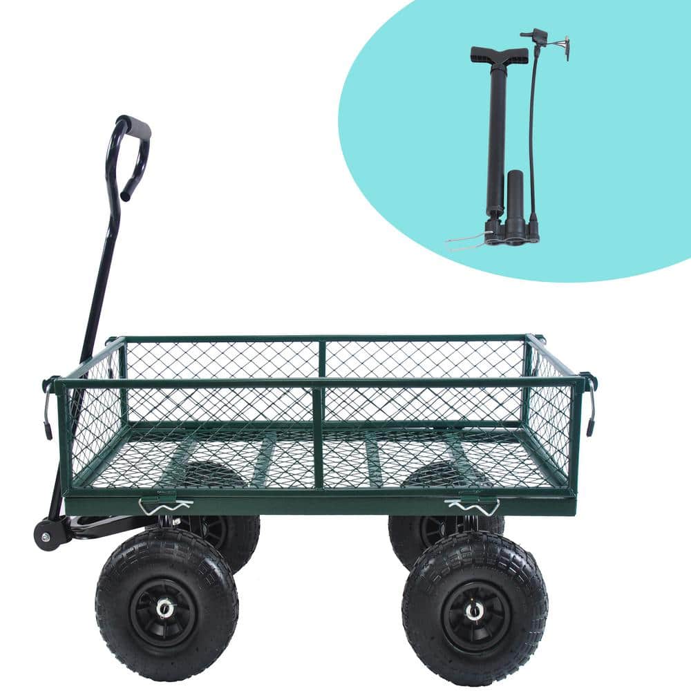 3.52 cu.ft. Mesh Metal Garden Cart - Hercitys