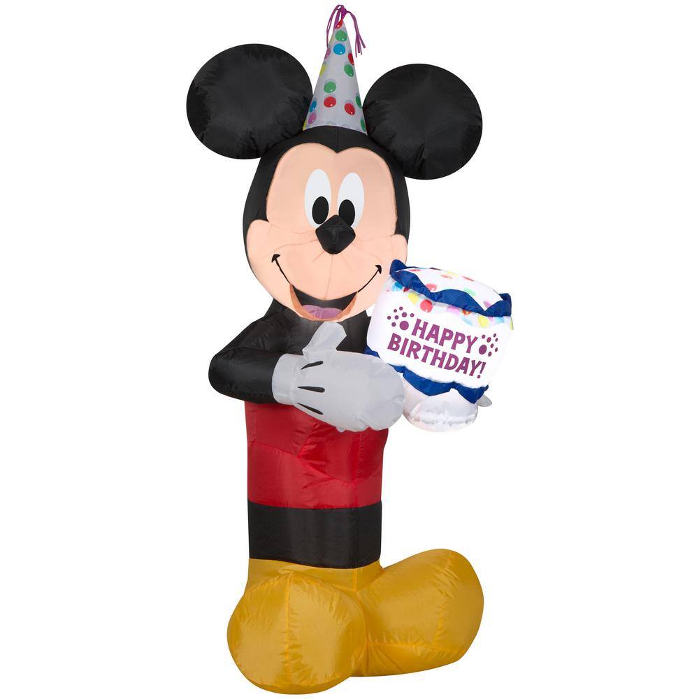 3.5 ft. Tall Airblown Mickey with Birthday Cake - Hercitys