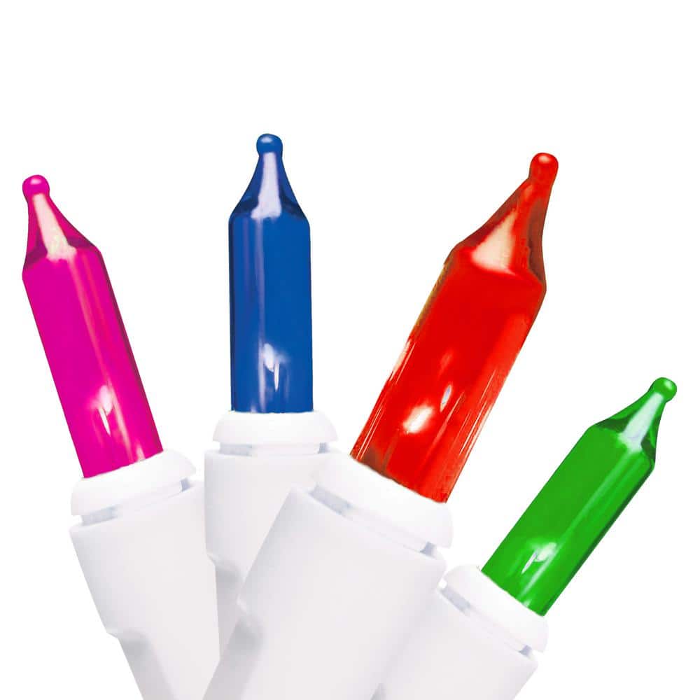 100-Count Designer Series Multi-Colored Christmas Mini Lights with White Wire - Hercitys