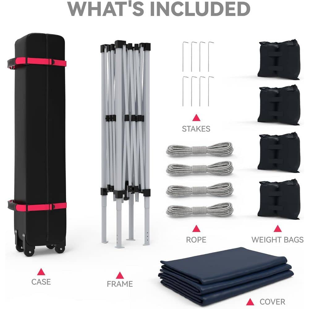 10 x 10 ft. Pop Up Canopy Tent with Sidewalls - Hercitys