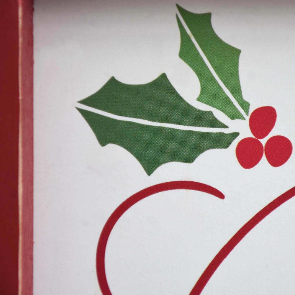 11.75 in. Red Wood Framed Days Until Christmas Wall Countdown Calendar with Magnet - Hercitys