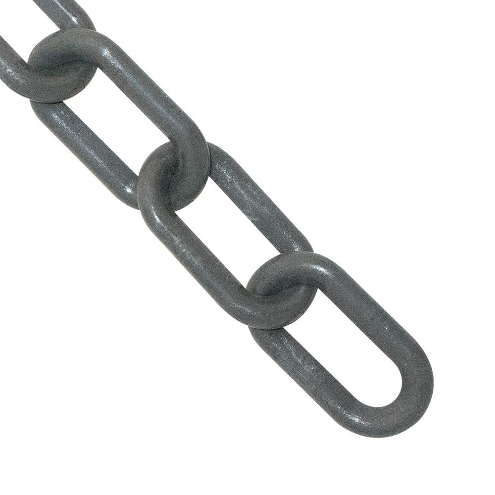 2 in. (54 mm) x 25 ft. Slate Gray Heavy-Duty Plastic Barrier Chain - Hercitys
