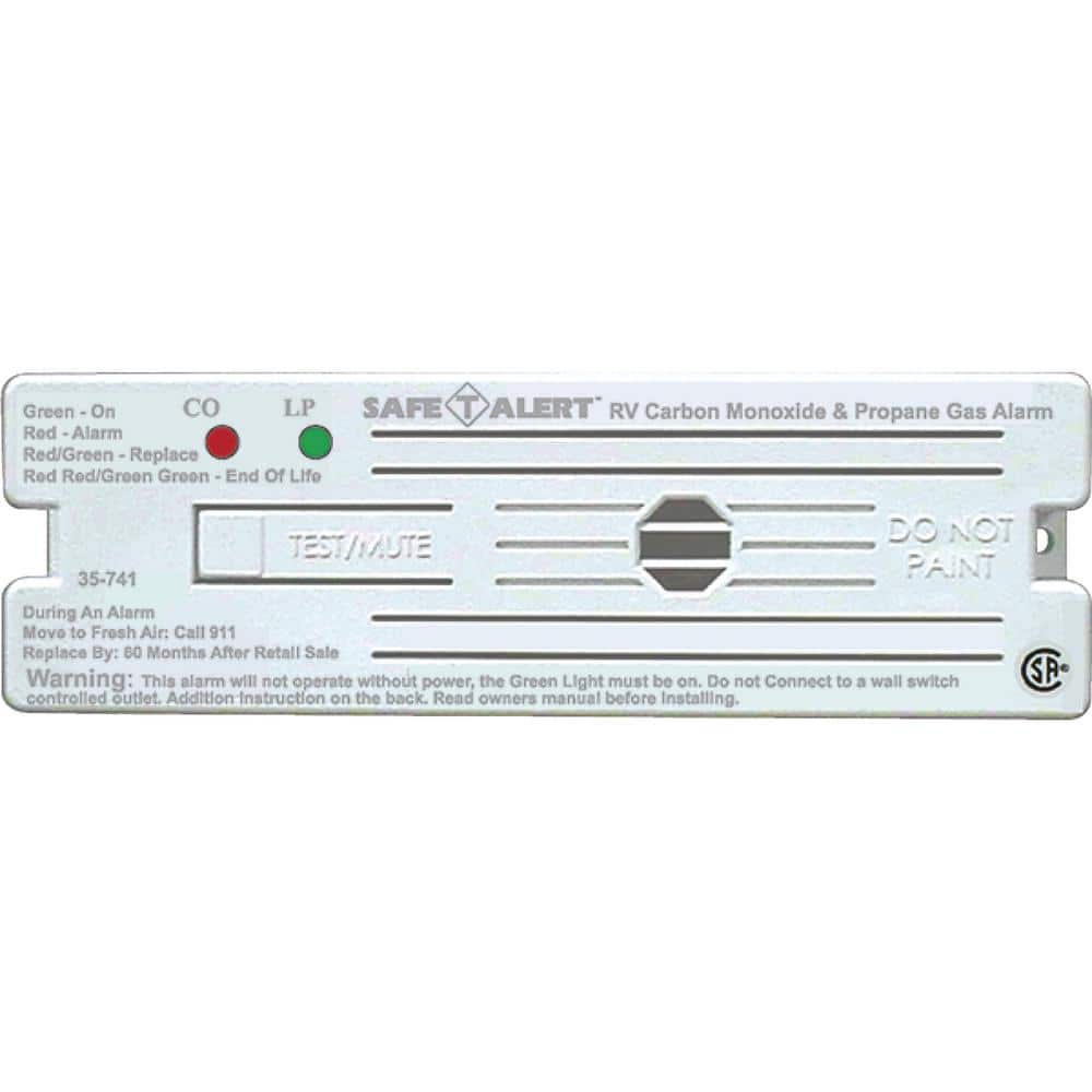 35 Series 12-Volt Safe-T-Alert Surface Mount RV Dual Carbon Monoxide/Propane Alarm in White - Hercitys