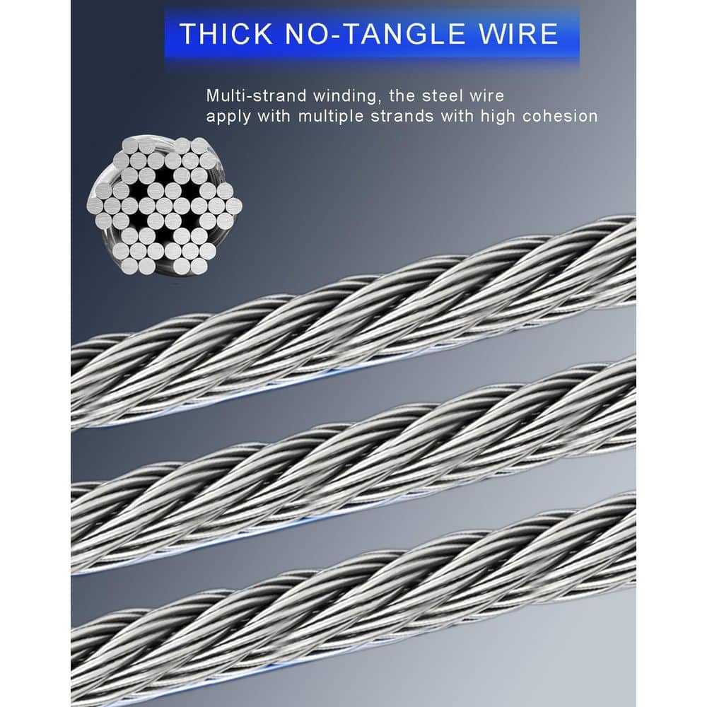 23 ft. Self Retracting Lifeline with Dual Alloy Steel Hook Heavy Duty Steel Wire Rope Quick Brake Fall Protection - Hercitys