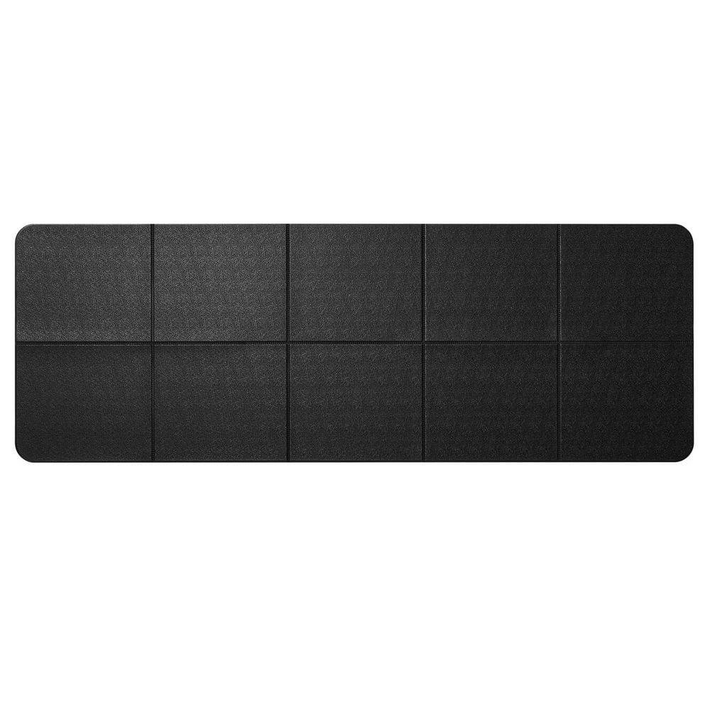 11.32 sq ft Walking Pad Mat in Black,Waterproof, Non-slip Foldable  1/4 in. Thick, 24 in. x 68 in.,  PVC Floor Protector - Hercitys