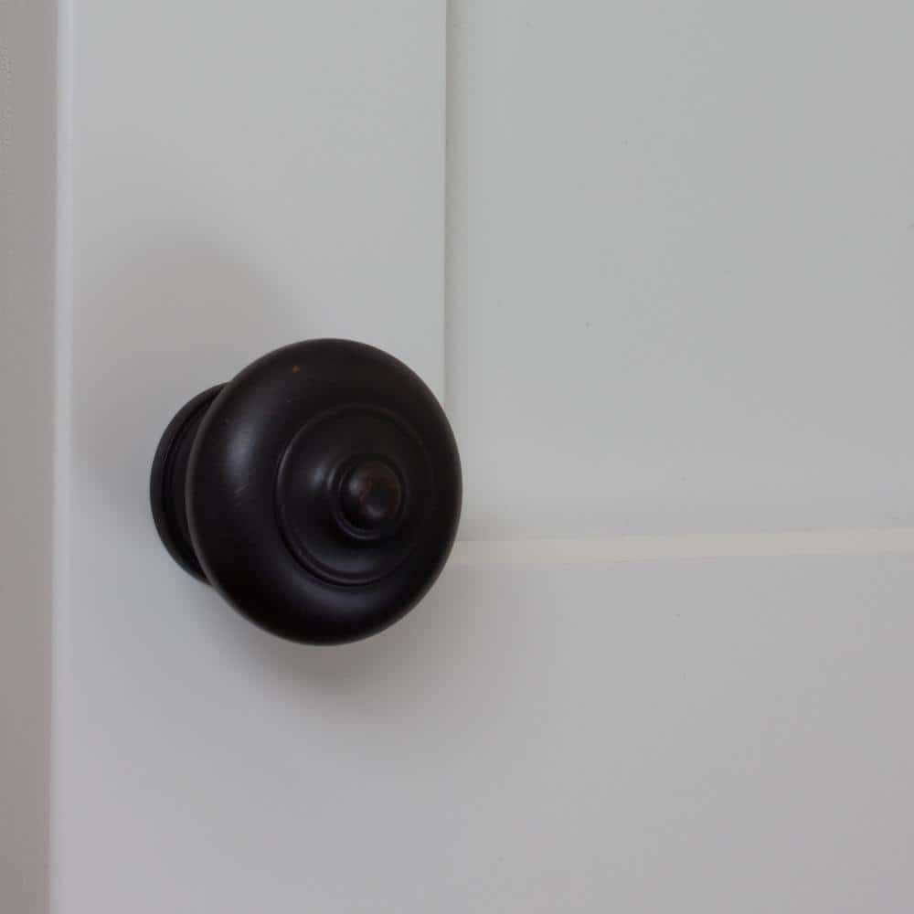 1-1/2 in. Dia Oil Rubbed Bronze Round Ring Mushroom Cabinet Knob (10-Pack) - Hercitys