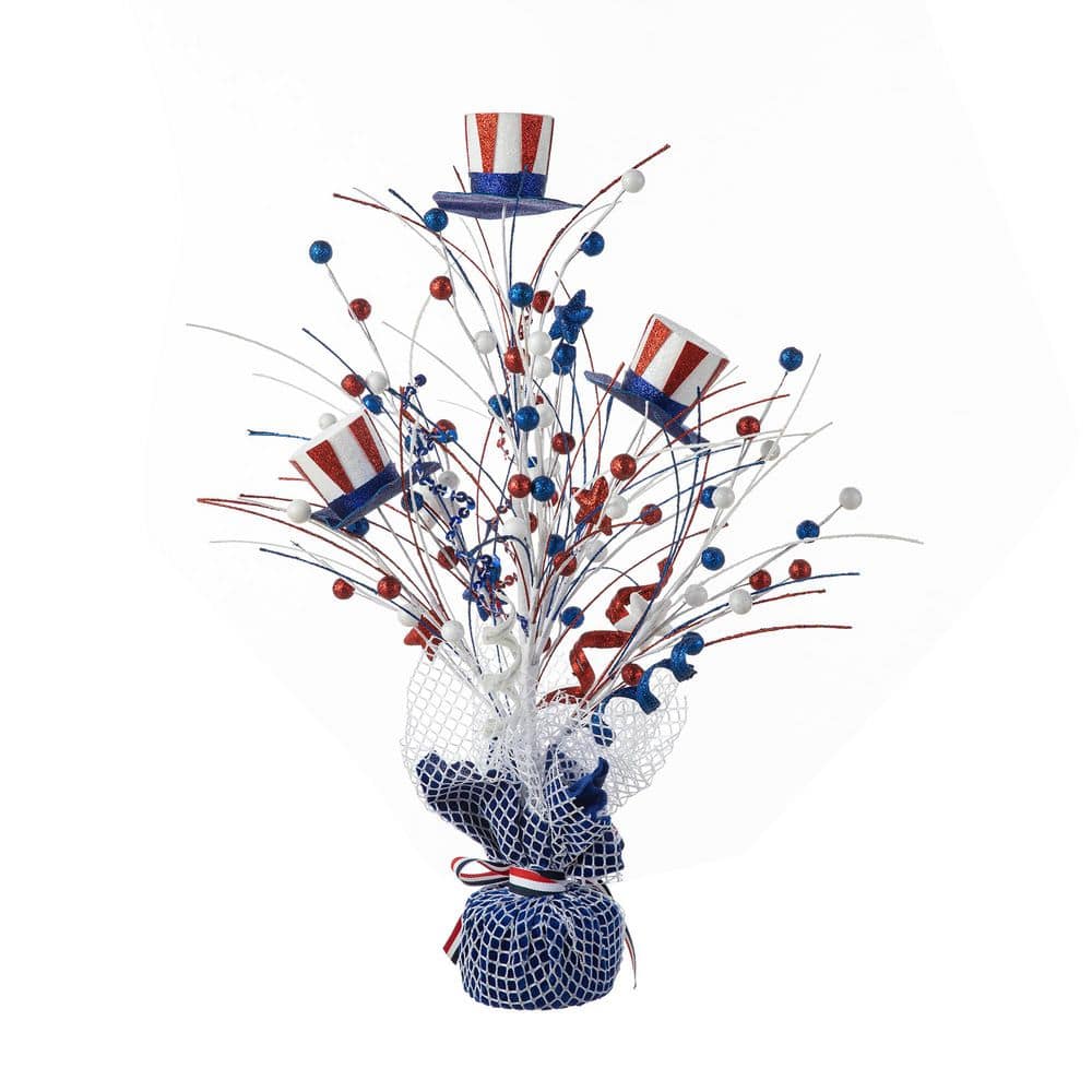 20 in. H Patriotic/Americana Top Hat Table Tree - Hercitys