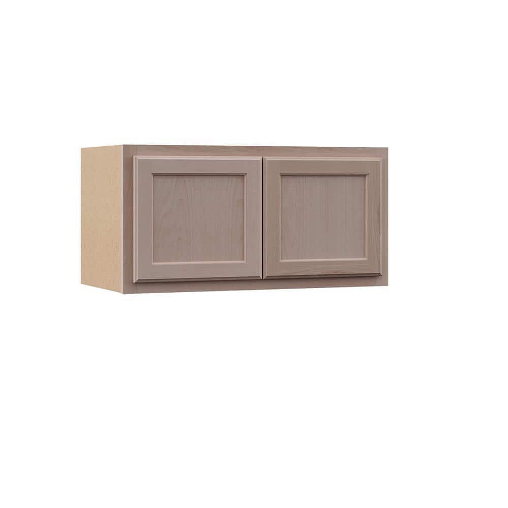 30 in. W x 12 in. D x 15 in. H Assembled Wall Bridge Kitchen Cabinet in Unfinished with Recessed Panel - Hercitys