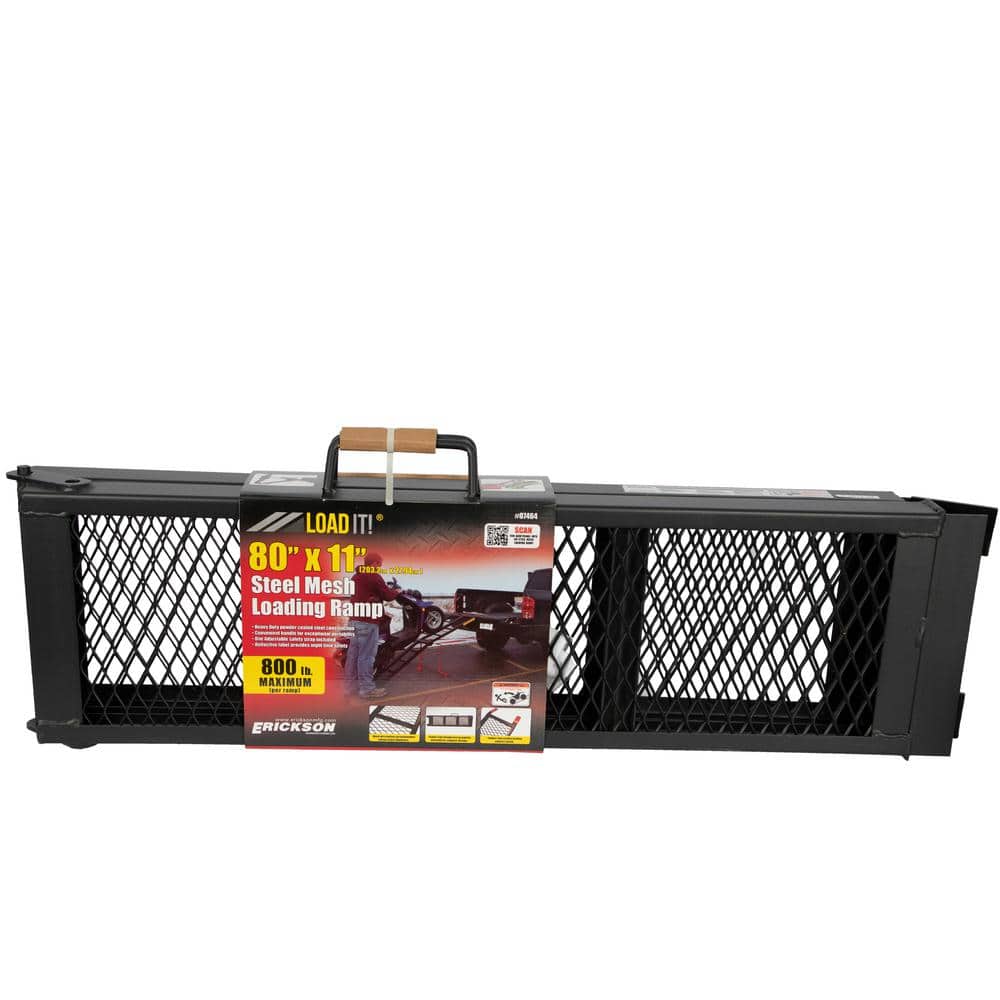 11 in. x 80 in. Steel Centre Folding Mesh Loading Ramp - Hercitys