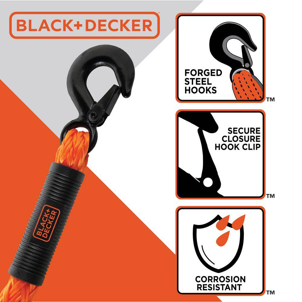 1.25 in. x 14 ft. Tow Rope with Clip Hooks and 4,500 lbs. Break Strength - Hercitys