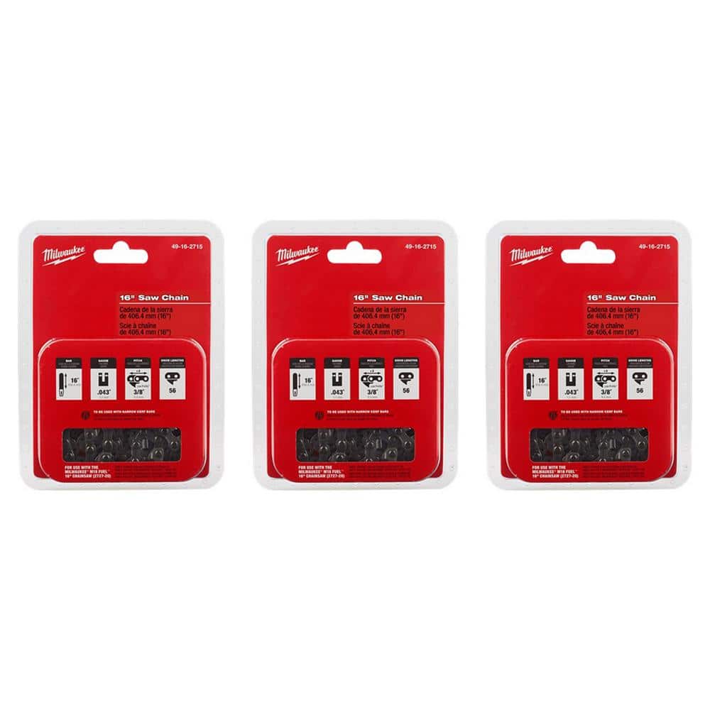 16 in. Chainsaw Chain (3-Pack) - Hercitys