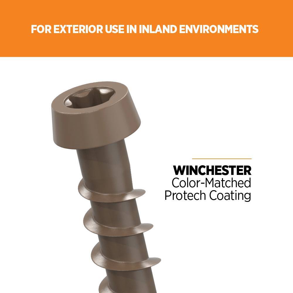 #10 2-1/2 in. Winchester Star Drive Trim-Head Composite Deck Screw (100-Count) - Hercitys