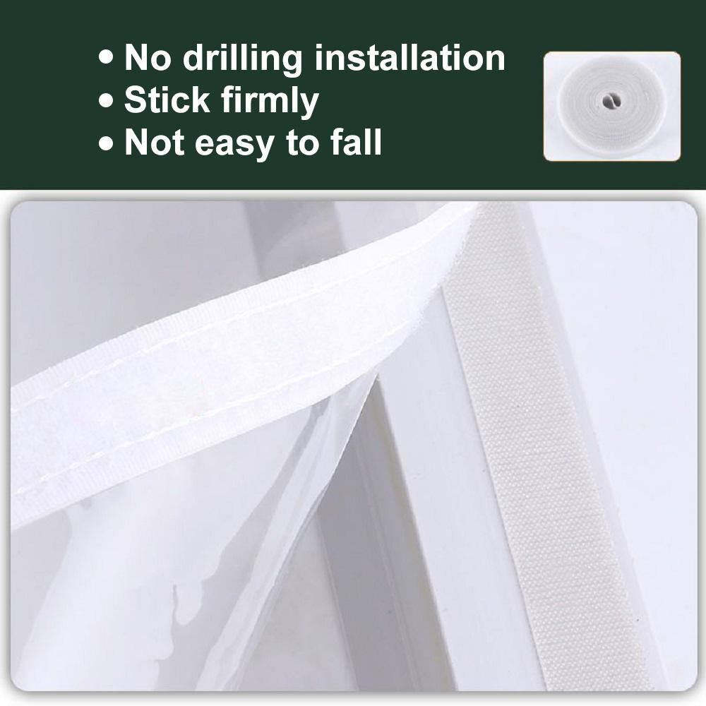 47 in. x 59 in. Indoor Window Insulation Kit with Zipper for Winter Keep Cold Out - Hercitys