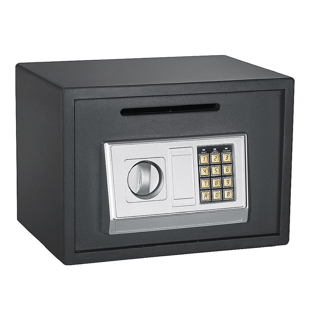 0.67 cu. ft. Depository Digital Safe – Electronic Lockbox with Keypad and 2 Manual Override Keys - Hercitys