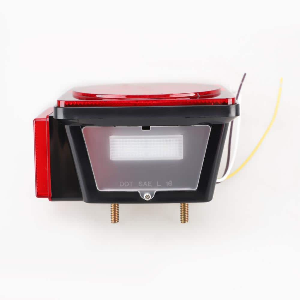 22 ft. Cable LED Submersible Red Trailer Light Kit with 2 LED Amber Side Marker Lights - Hercitys