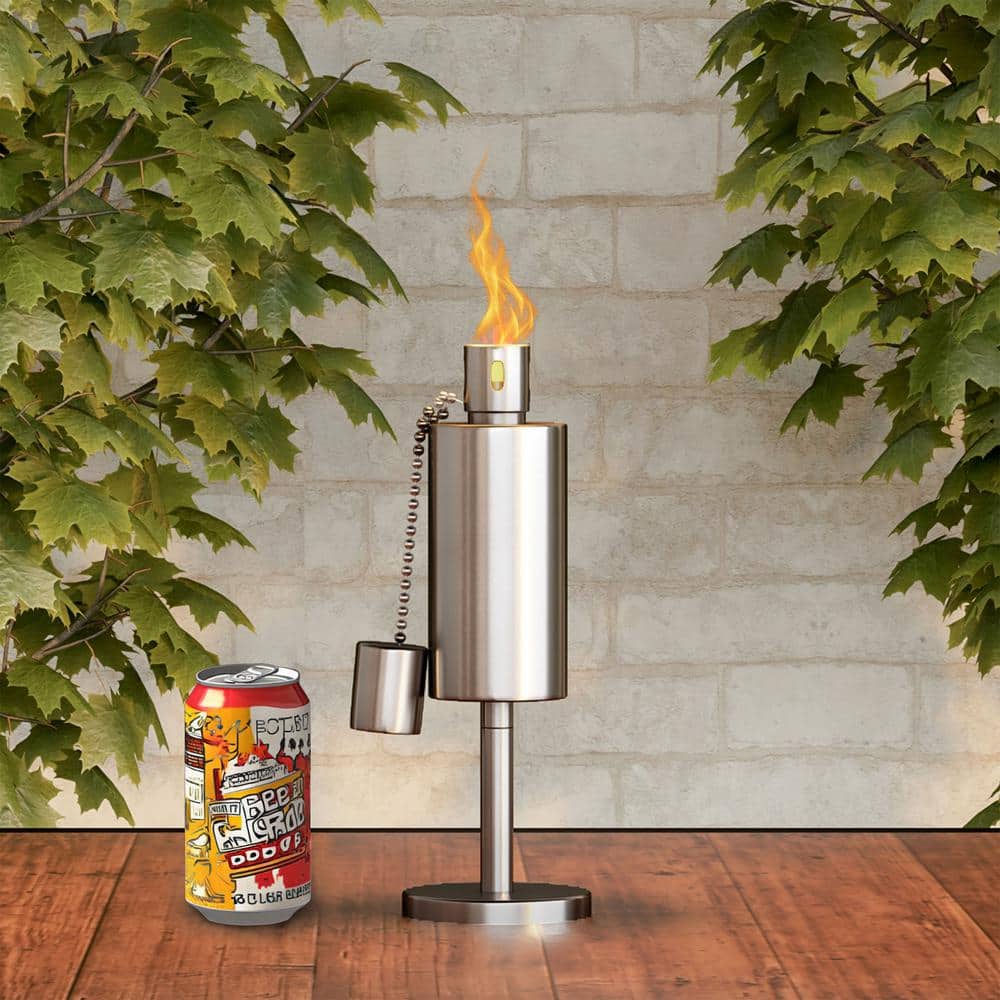 10.5 in. Stainless Steel Tabletop Torch Lamp - Hercitys