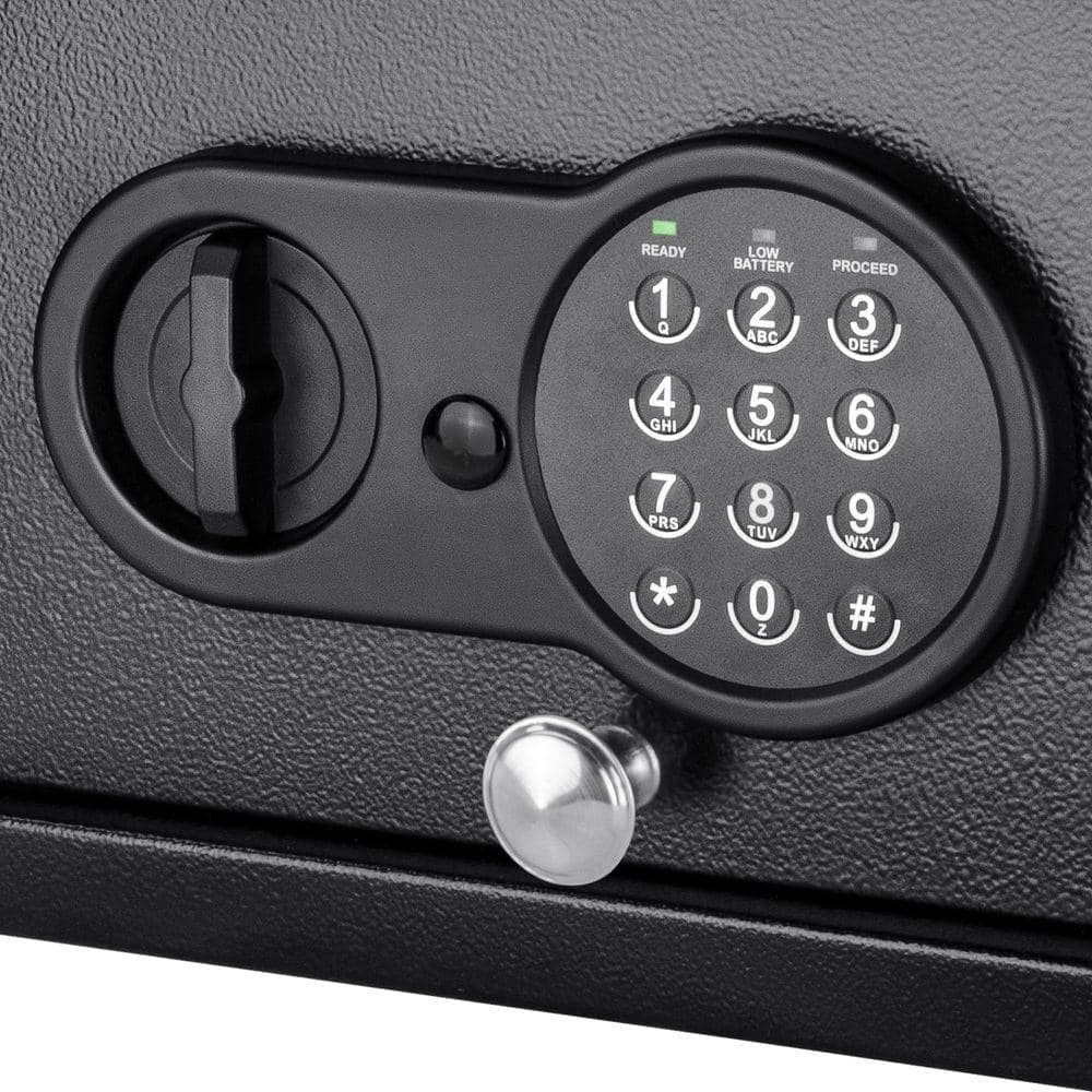 0.15 cu. ft. Steel Top Opening Safe with Keypad, Black - Hercitys