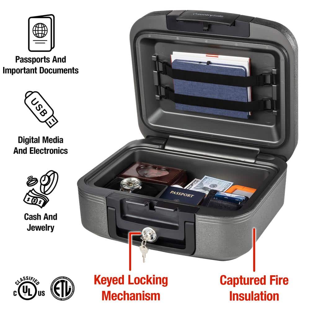 0.28 cu. ft. Fireproof & Waterproof Safe Box with Organizer - Hercitys