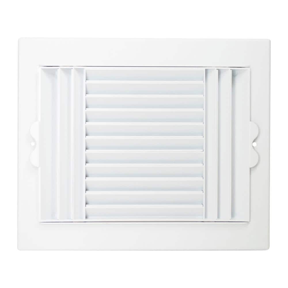 10 in. x 8 in. Plastic Ceiling Register in White - Hercitys