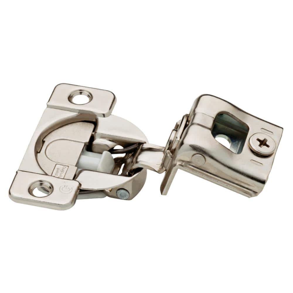 1 Pair Face Frame 35 mm 105-Degree 1-1/4 in. Overlay Soft Close Nickel Cabinet Hinge (2 Pieces) - Hercitys