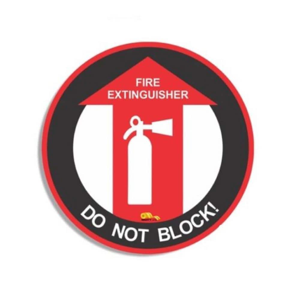 16 in. Fire Extinguisher Do Not Block Floor Sign - Hercitys