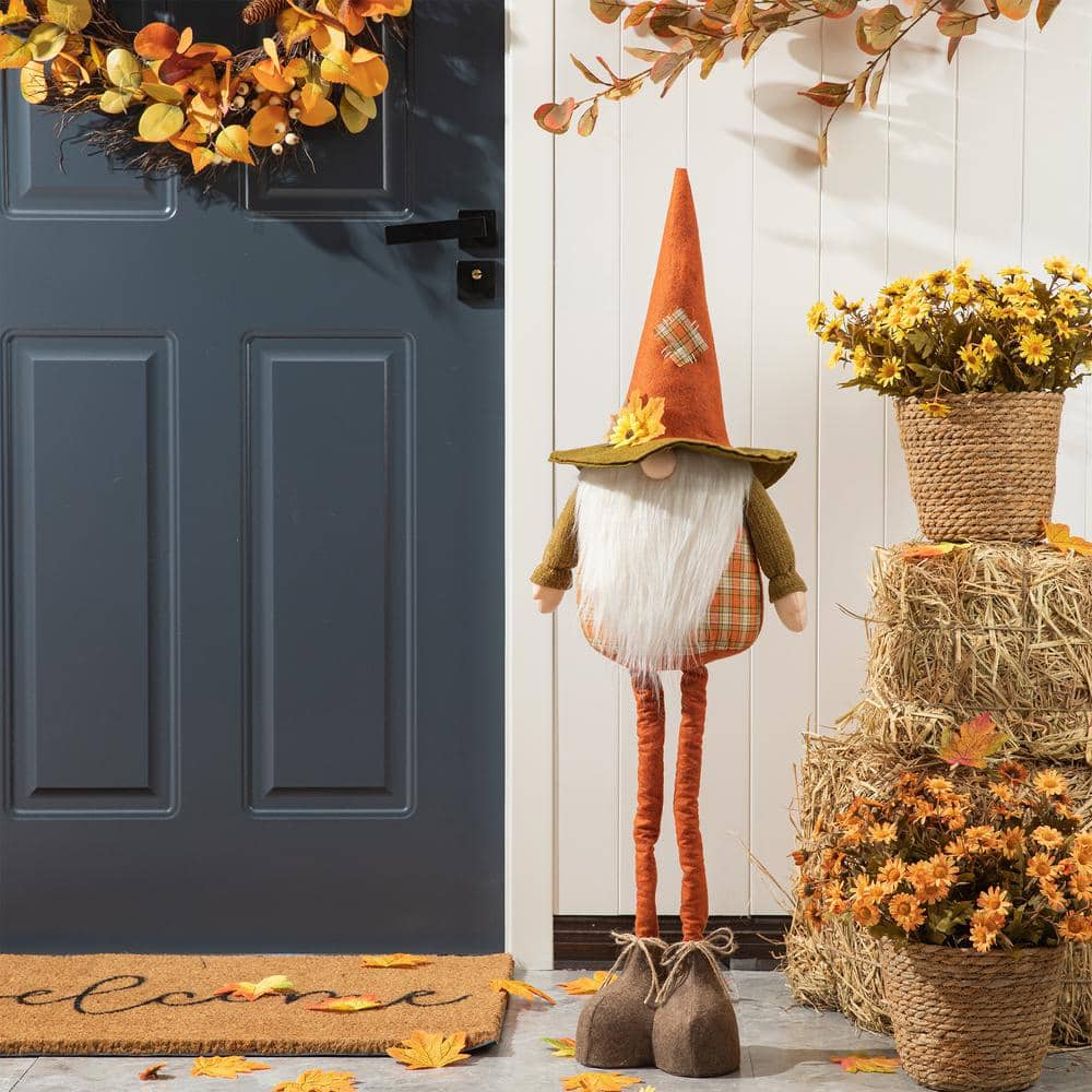 39 in. H Telescoped Fabric Fall Gnome Standing Decor - Hercitys