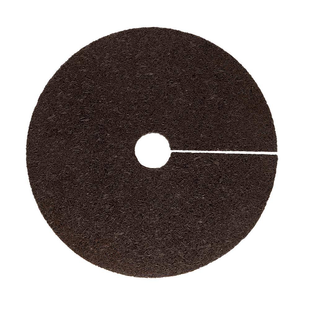 24 in. Brown Recycled Rubber Tree Ring (3-Pack) - Hercitys