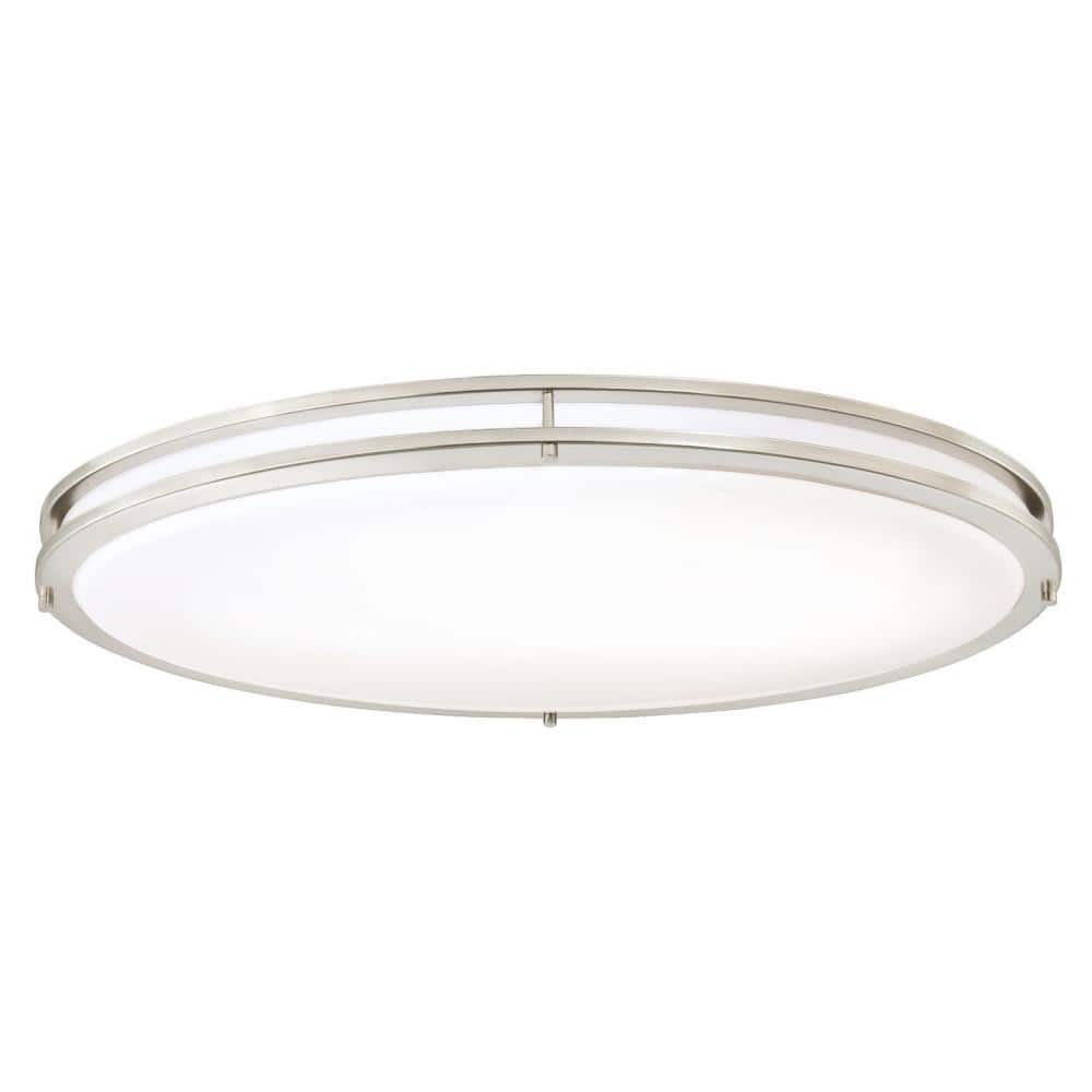 32.5 in 150-Watt Brushed Nickel Integrated LED Flush Mount - Hercitys
