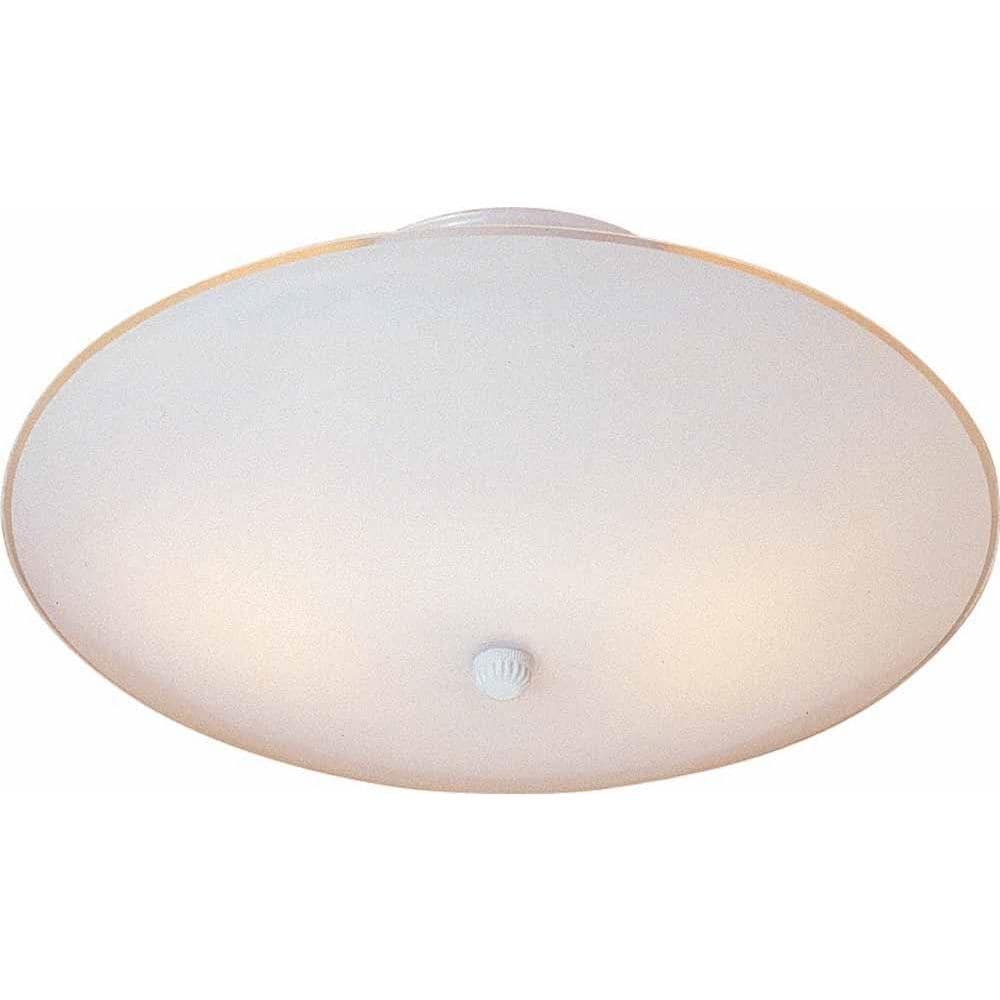 2-Light White Semi-Flush Mount - Hercitys