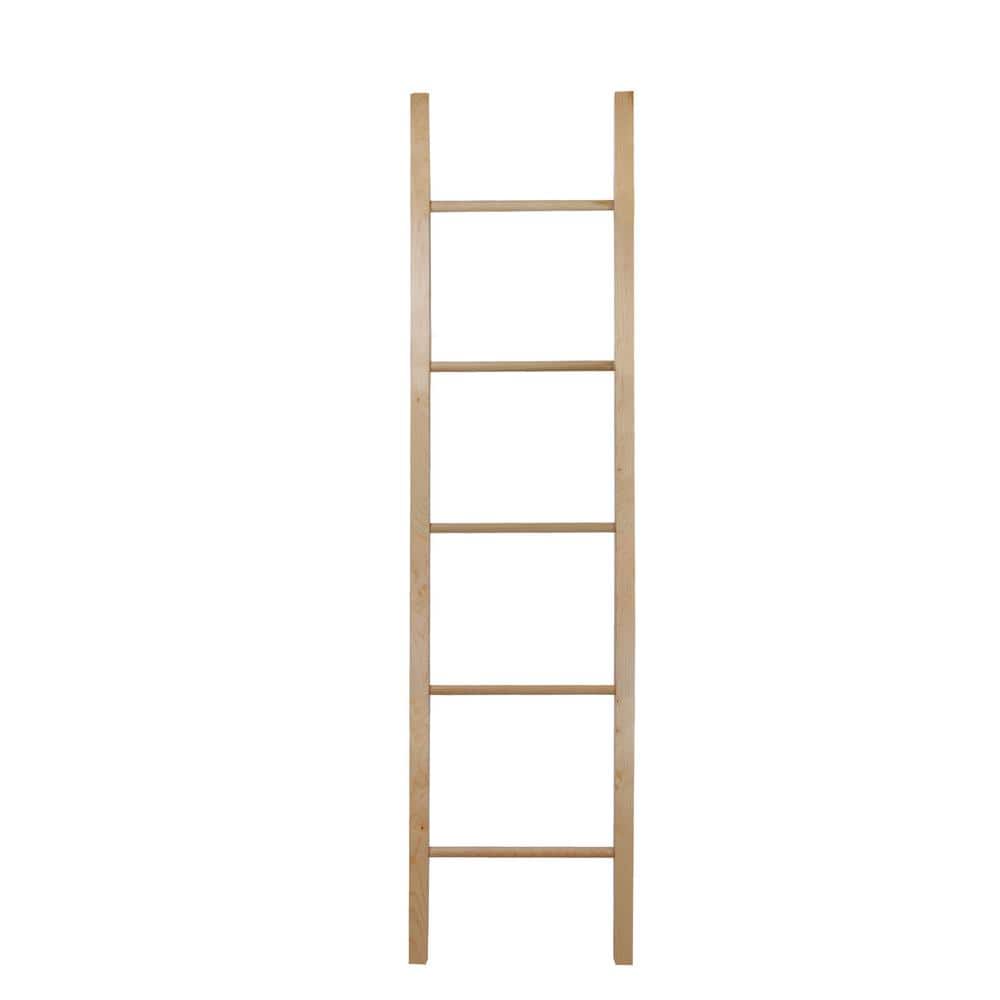 19 in. W x 1.6 in. D Espresso Decorative Ladder with Solid American Maple - Hercitys