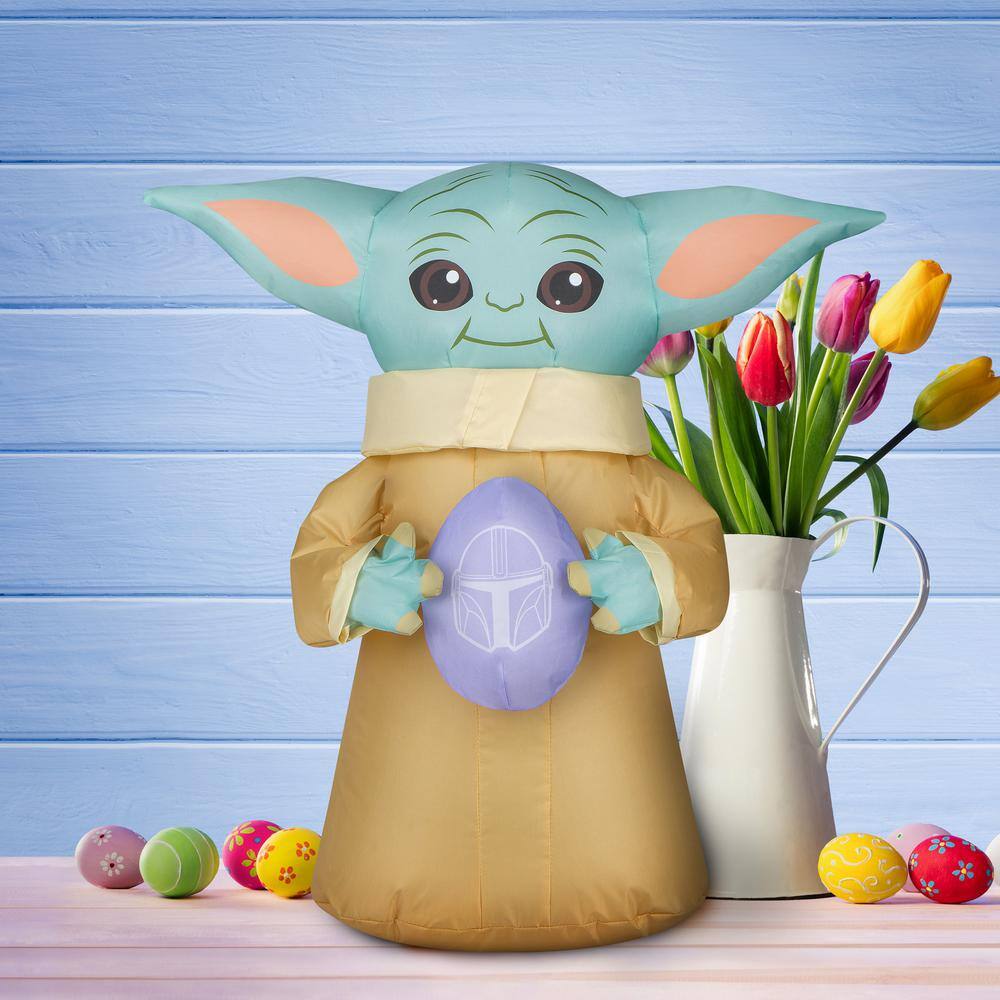 18 in. Inflatable Easter Baby Yoda - Hercitys