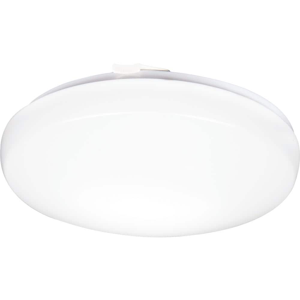 11 in. White LED Low-Profile Residential Round Flush Mount - Hercitys