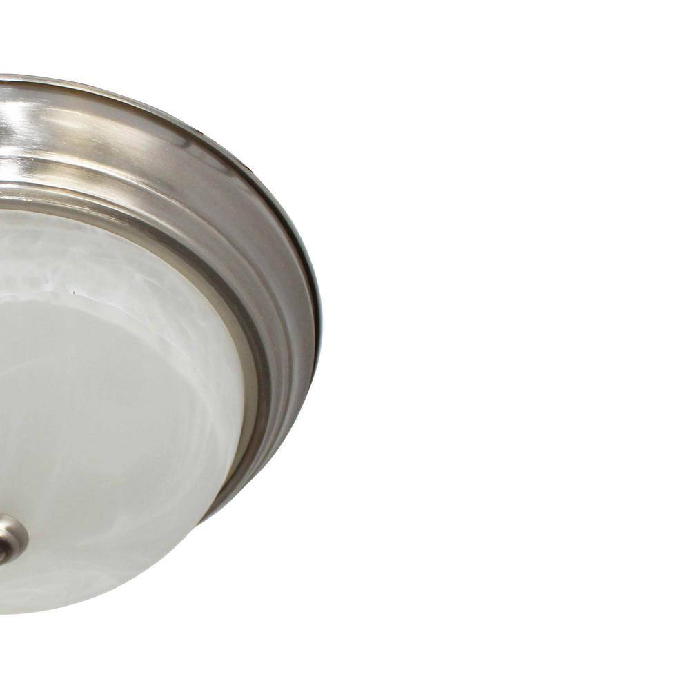 1-Light Integrated LED Flush Mount Ceiling Light in Brushed Nickel - Hercitys