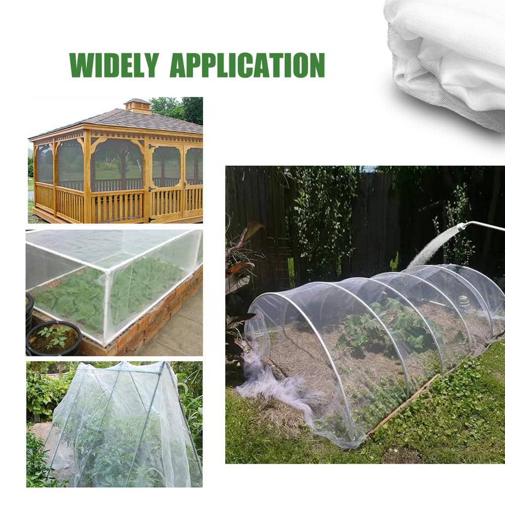 10 ft. x 100 ft. Bug Net Insect Bird Netting, Garden Netting Protect Plants Fruits Flowers - Hercitys