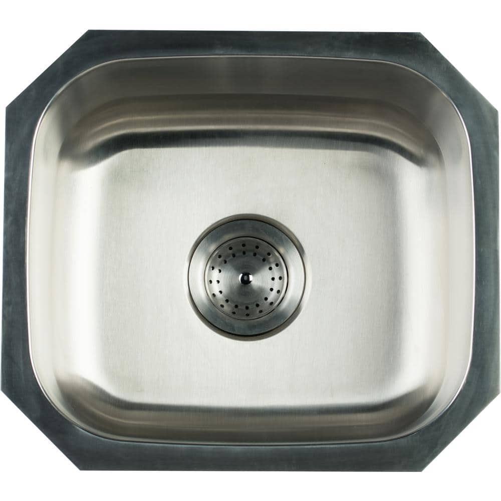 16 in. Undermount Single Bowl 18 Gauge Stainless Steel Kitchen Sink - Hercitys