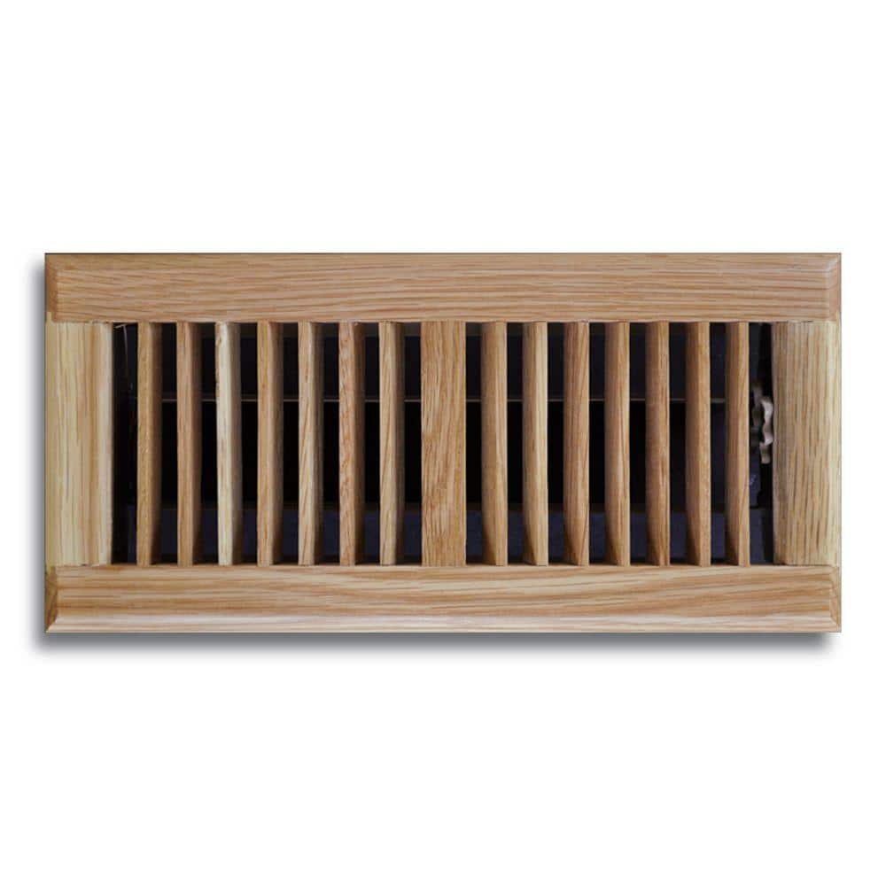 4 in. x 14 in. Oak Floor Diffuser - Hercitys