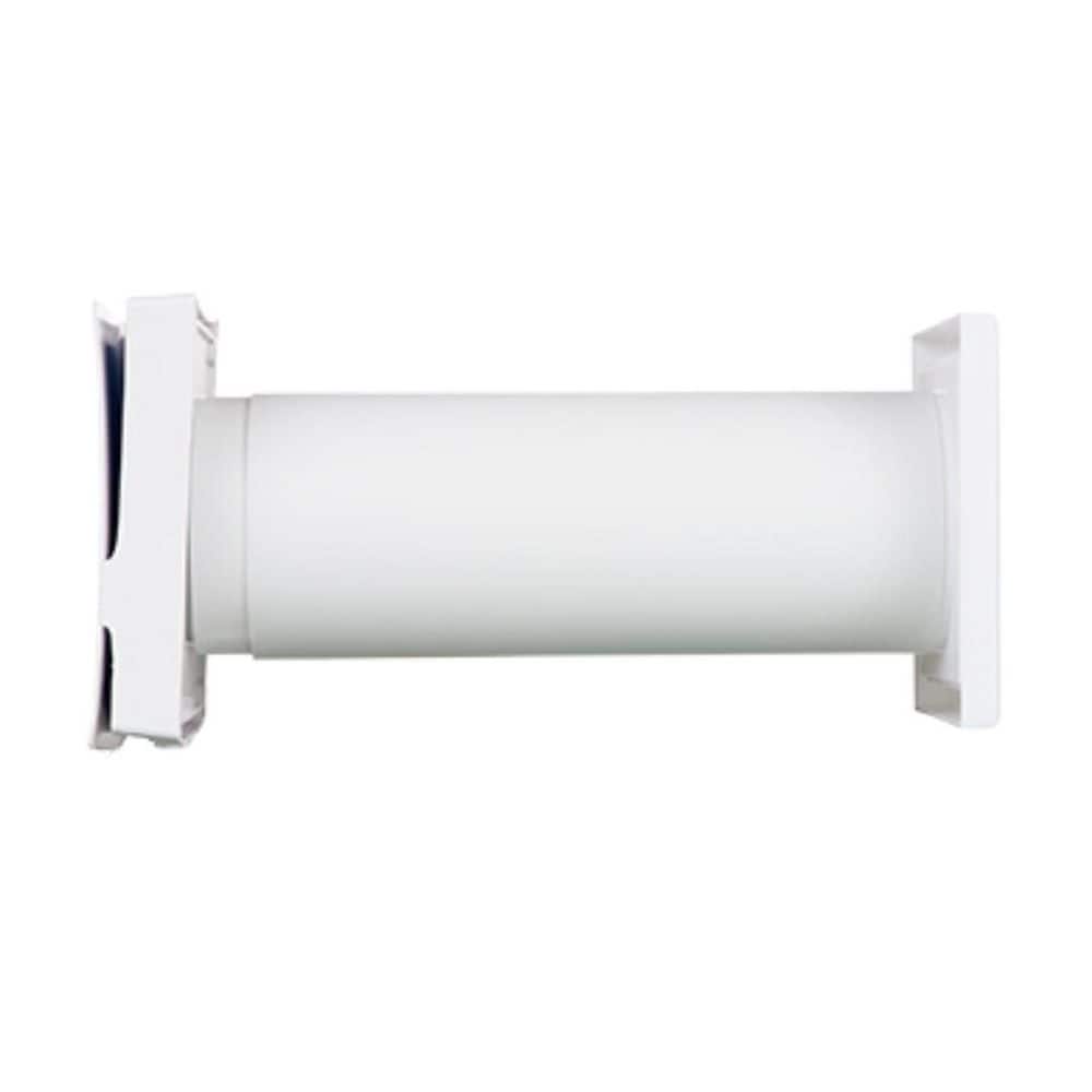 4 in. Wall Through Natural Ventilation Kit for Passive Fresh Air with Extendable ABS Plastic Ducting - Hercitys