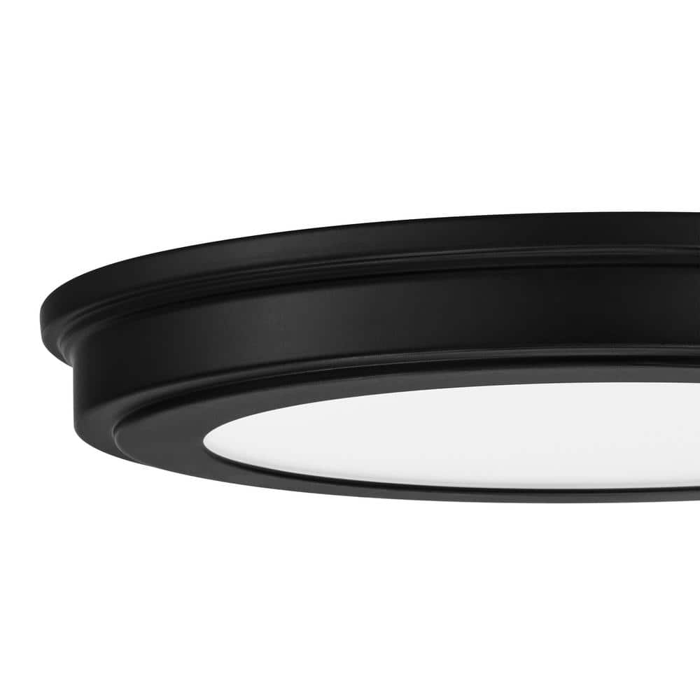 11 in. Matte Black 3-CCT LED Round Flush Mount, Low Profile Ceiling Light (2-Pack) - Hercitys