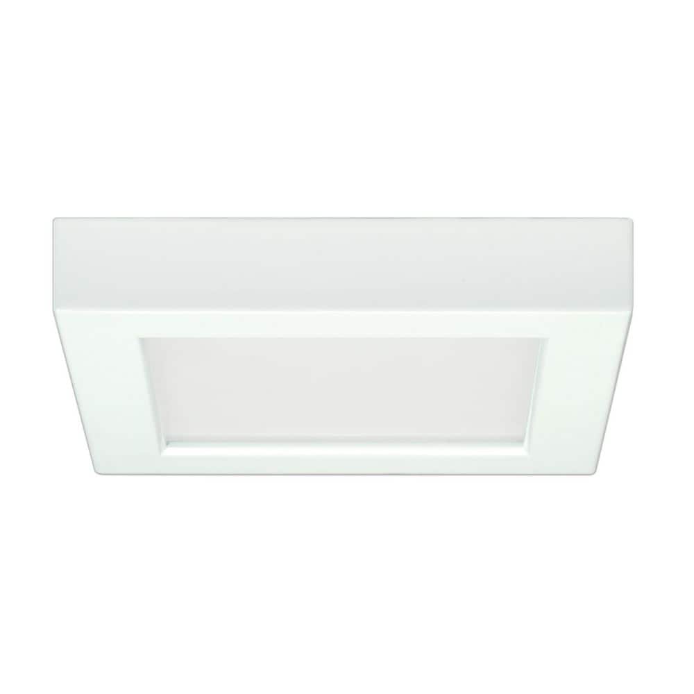 5 in. 10.5-Watt White Integrated LED Flush Mount - Hercitys