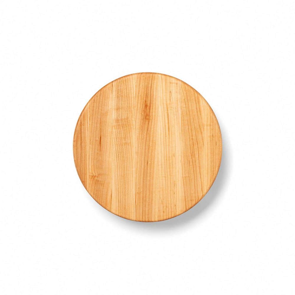 12 in. x 12 in. Round Wooden Edge Grain Cutting Board - Hercitys