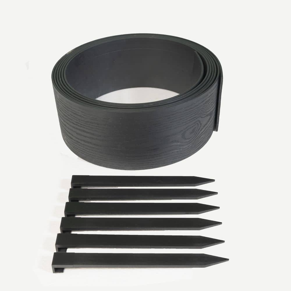 20 ft. Black Composite Dig-In Landscape Edging Kit - Hercitys