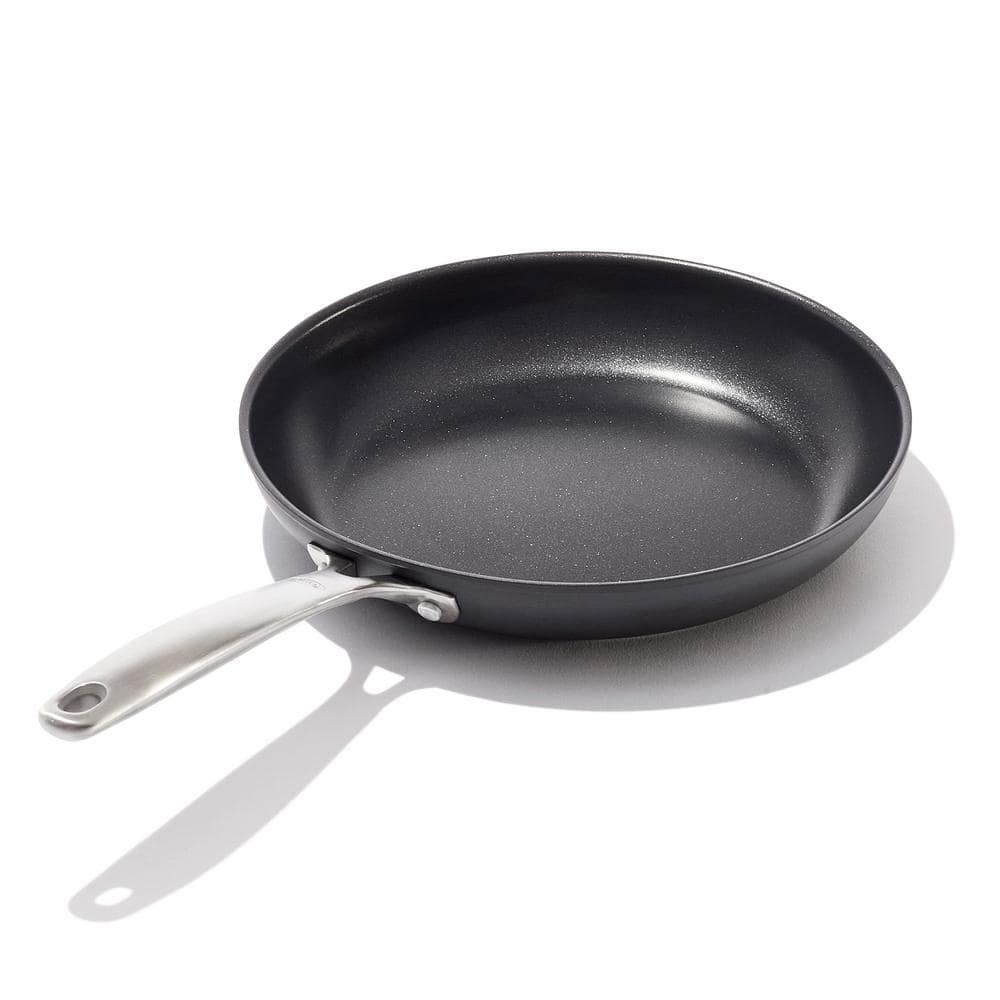 10 in. Hard-Anodized Aluminum 3-Layer German Engineered Nonstick Coating Frying Pan Skillet with Stainless Steel Handle - Hercitys
