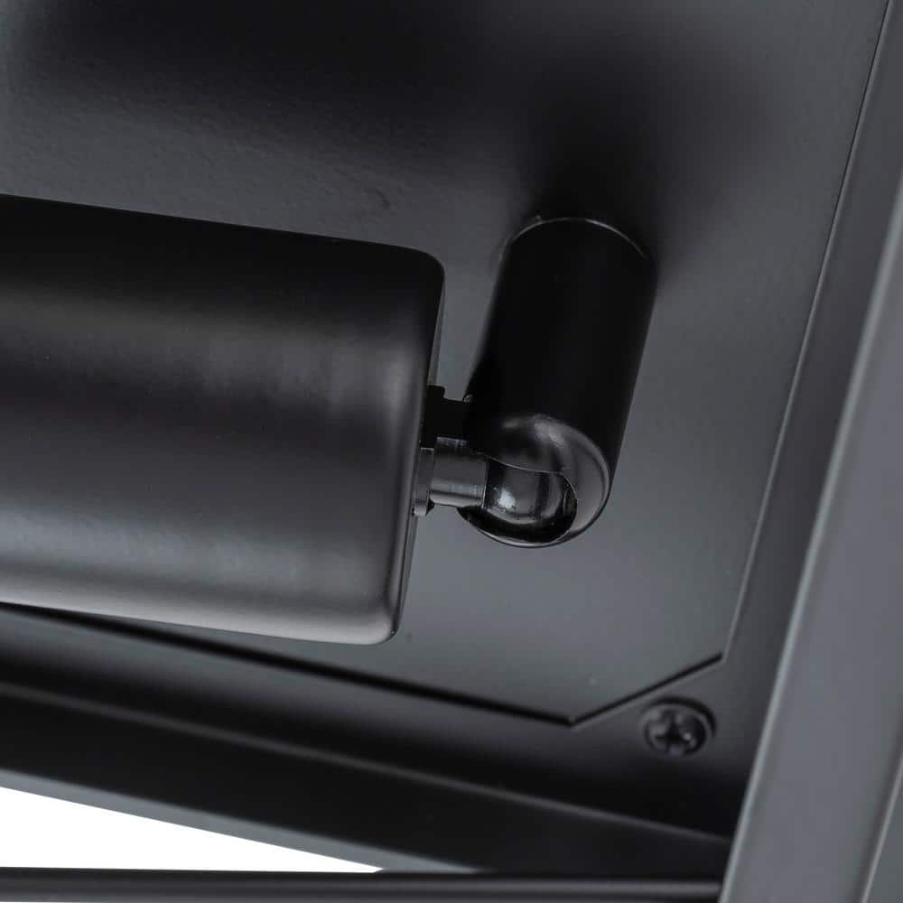 10.75 in. 2-Light Industrial Black Square Flush Mount Ceiling Light with Turnable Light Cap, No Bulb Included (2-Pack) - Hercitys