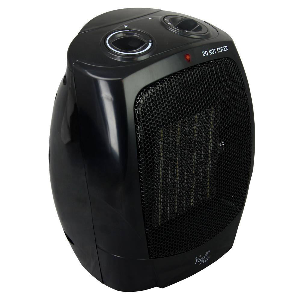 1,500-Watt Electric Portable Ceramic Heater with Adjustable Thermostat - Hercitys