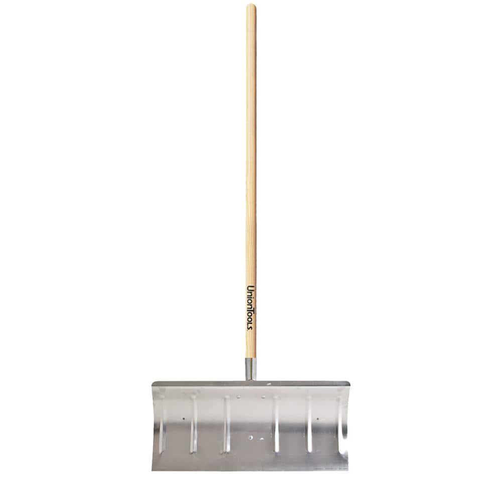 44.16 in. Wood Handle and Aluminum Blade Combo Snow Shovel and Pusher - Hercitys