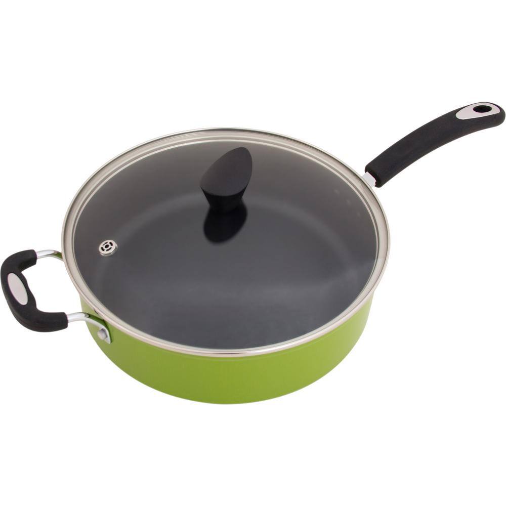 5.3 qt. All-In-One Green Sauce Pan — 100% APEO, GenX, PFBS, PFOS, PFOA, NMP and NEP-Free German-Made Coating - Hercitys