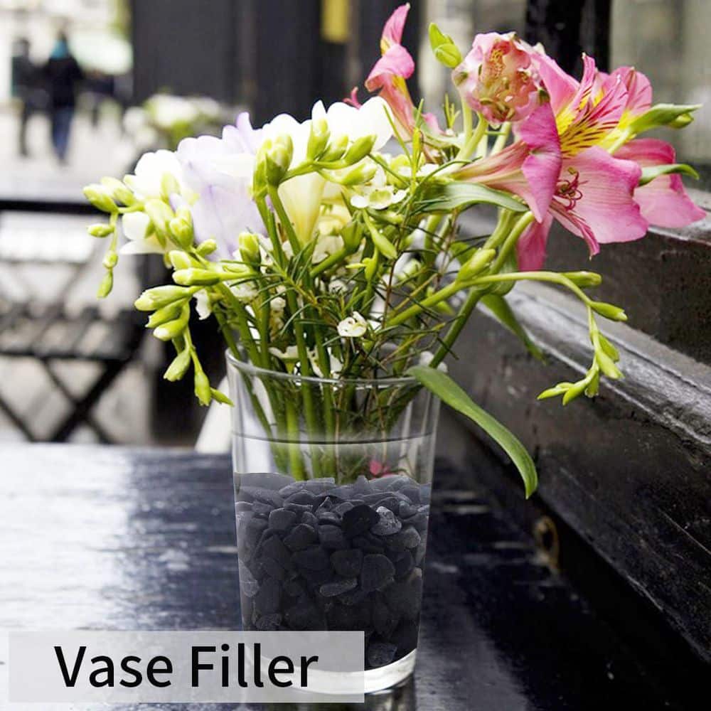 3/8 in. Black Pea Gravel Pebbles for Landscaping Fish Tank and Garden Decor 10 lbs. Bag - Hercitys