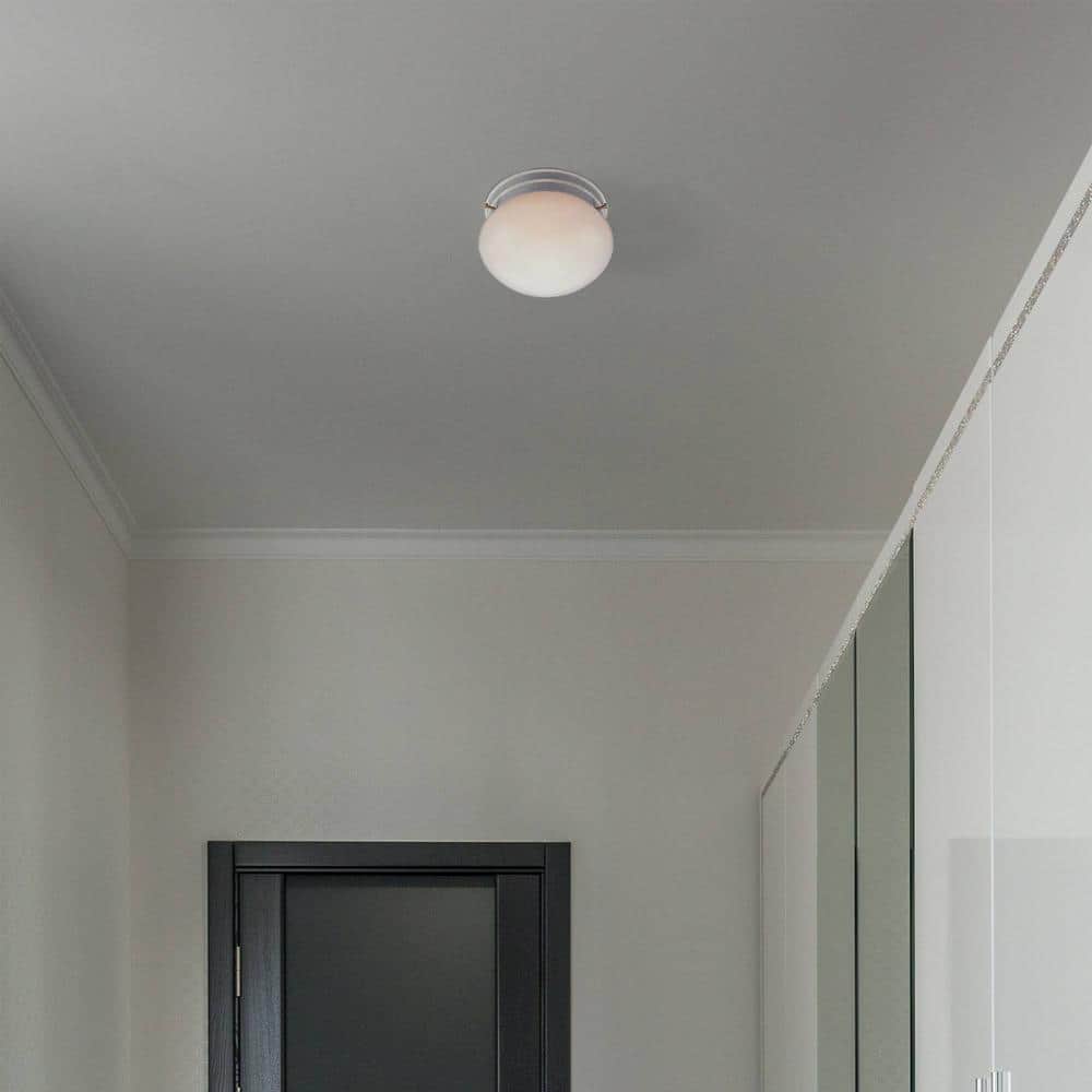 1-Light White Interior Flush Mount - Hercitys